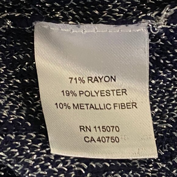 (7) - Nina Leonard Leopard Print Silver Metallic Knit Crewneck Sweater 2X - Picture 8 of 9